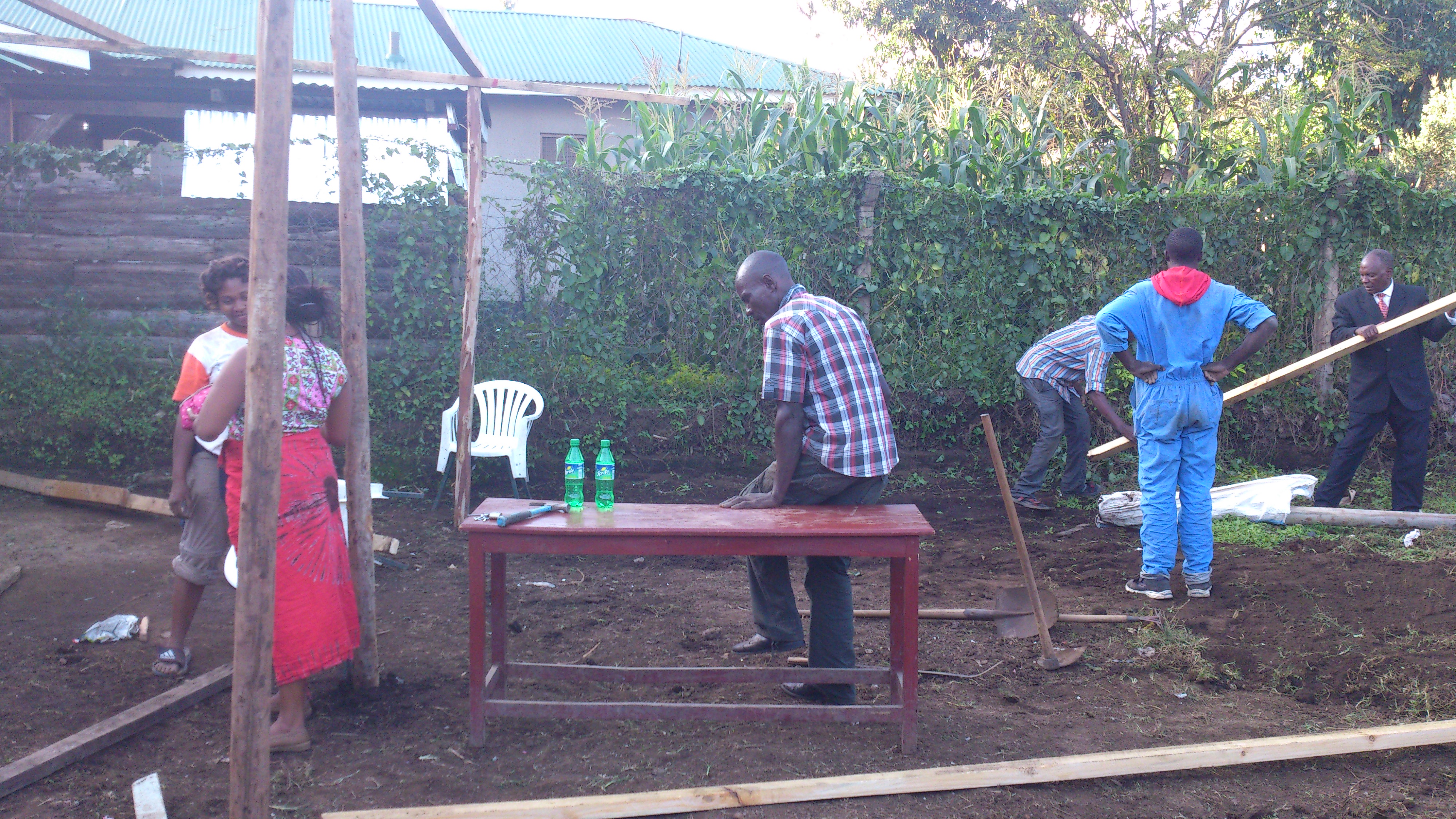 Tent building